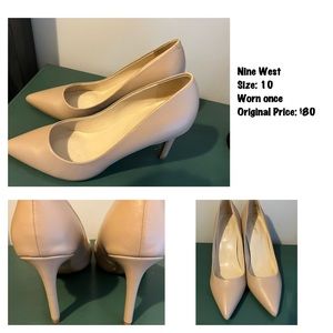 Neutral beige classic heels-worn once!